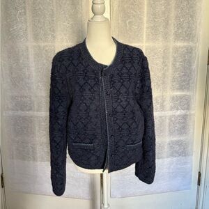 Kobi Halperin Navy Sequin Jacket